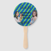 Doodles Black Blue and Lime Green Graduation Handwaaier (Voorkant)