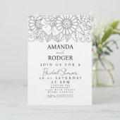 Doodles Bloemen Bruidsmeisjesfeest Kaart (Staand voorkant)