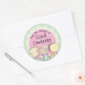 Doodles brood kaneel uit de keuken van ronde sticker (Envelop)