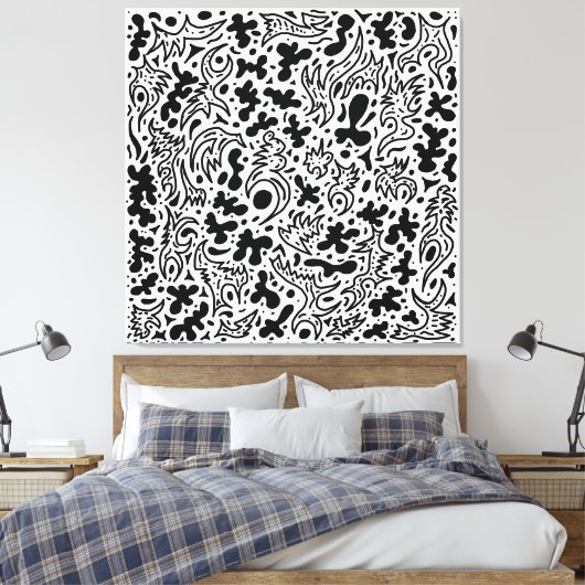 Doodles Canvas Afdruk (Insitu (Slaapkamer))