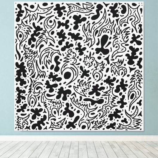 Doodles Canvas Afdruk (Insitu (Houten vloer))