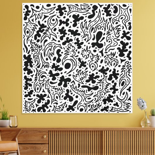 Doodles Canvas Afdruk (Insitu (Woonkamer))