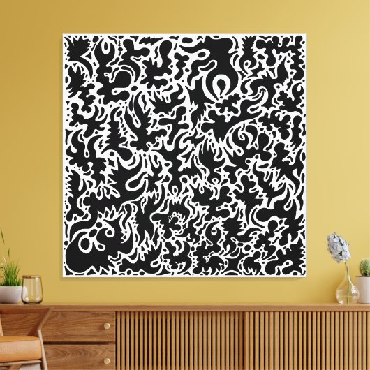 Doodles Canvas Afdruk (Insitu (Woonkamer))