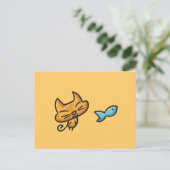 Doodles Cat Briefkaart (Staand voorkant)