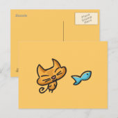 Doodles Cat Briefkaart (Voorkant / Achterkant)