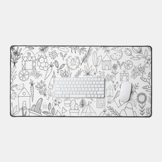 Doodles Collage Bureaumat (Keyboard & Muis)
