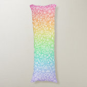 Doodles! Fun Rainbow Lichaamskussen (Voorkant Verticaal)