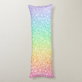 Doodles! Fun Rainbow Lichaamskussen (Achterkant (Verticaal))