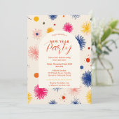 Doodles handgetekende Abstracte nieuwjaarsfeest Kaart (Staand voorkant)