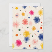 Doodles handgetekende Abstracte nieuwjaarsfeest Kaart (Achterkant)