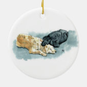 Doodles in Love Keramisch Ornament (Achterkant)