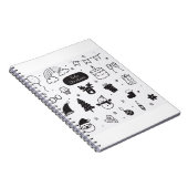 Doodles kerstpictogrammen notitieboek (Rechterzijde)