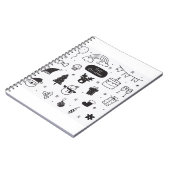 Doodles kerstpictogrammen notitieboek (Linkerzijde)
