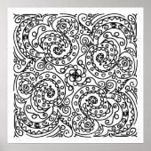 Doodles kleur me mooi poster (Voorkant)