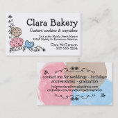 Doodles koekjes cupcakes bloemen bakkerij bakken visitekaartje (Voorkant / Achterkant)