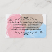 Doodles koekjes cupcakes bloemen bakkerij bakken visitekaartje (Achterkant)