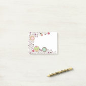 Doodles koekjes cupkoekjes bloemen bakkerijsnoep post-it® notes (Op bureau)