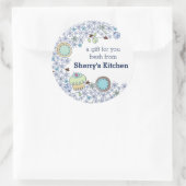 Doodles koekjes cupkoekjes bloemen bakkerijsnoep ronde sticker (Tas)