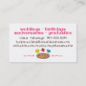 Doodles koekjes cupkoekjes bloemen bakkerijsnoep visitekaartje (Achterkant)