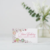 Doodles koekjes cupkoekjes bloemen bakkerijsnoep visitekaartje (Staand voorkant)