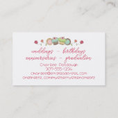 Doodles koekjes cupkoekjes bloemen bakkerijsnoep visitekaartje (Achterkant)