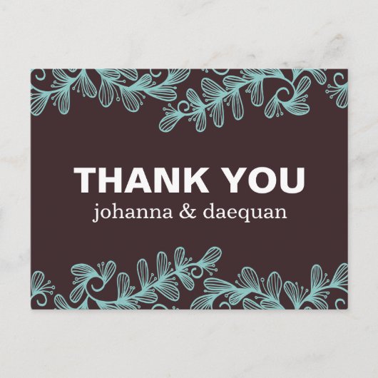 Doodles Leaves Briefkaart (Voorkant)