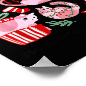 Doodles Merry Catmas Christmas Funny Cat Lover Xma Poster (Hoek)