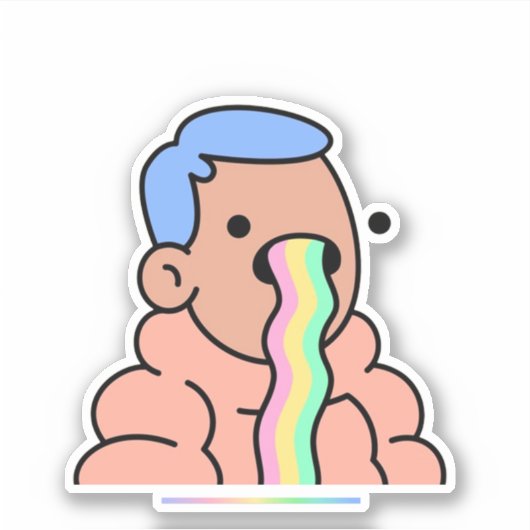 Doodles nft, Doodles nft opensea, Regenboogpuke Sticker (Voorkant)