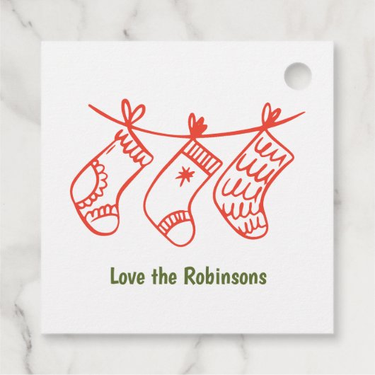 Doodles of Joy Hand-Drawn Christmas Bedankjes Labels (Achterkant)