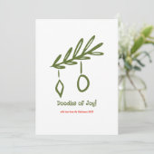 Doodles of Joy Minimalist Christmas Fotocollage Feestdagenkaart (Staand voorkant)