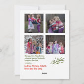 Doodles of Joy Minimalist Christmas Fotocollage Feestdagenkaart (Achterkant)