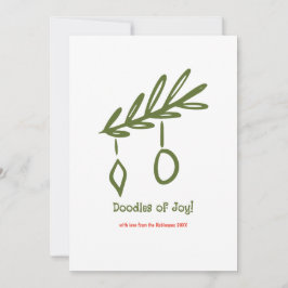 Doodles of Joy Minimalistische Kerst Fotocollage Feestdagenkaart