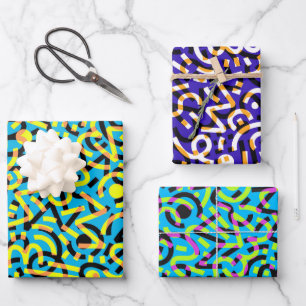 Doodles Party Inpakpapier Vel