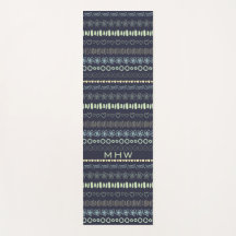 Doodles Patroon op maat monogram yogamat