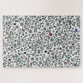 Doodles! Poppen kleur! Het uitdagende puzzel Legpuzzel (Horizontaal)