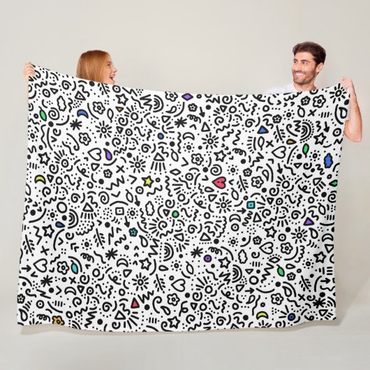 Doodles! Poppen van de Colour Blanket Fleece Deken (In situ)