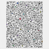 Doodles! Poppen van de Colour Blanket Fleece Deken (Voorkant)