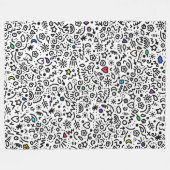Doodles! Poppen van de Colour Blanket Fleece Deken (Voorkant (Horizontaal))