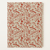 Doodles red en beige planner (Achterkant)