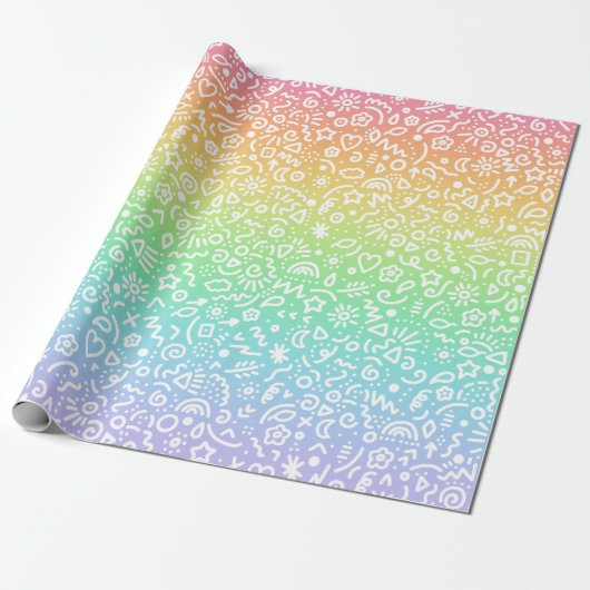 Doodles! Regenboogverlooppapier Cadeaupapier (Uitgerold)