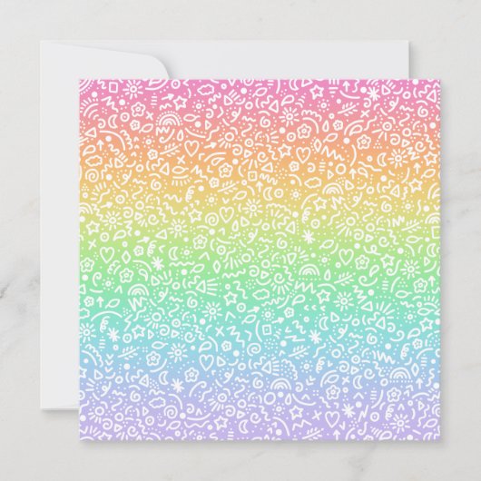 Doodles! Regenboogvlakke Kaart (Voorkant)