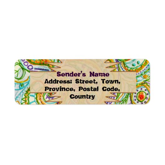Doodles Return Address Label (Voorkant)