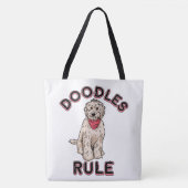 Doodles Rule Canvas tas (Voorkant)
