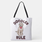 Doodles Rule Canvas tas (Achterkant)