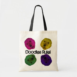 Doodles Rule Grocery Bag Tote Bag