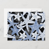 Doodles Starfish Patroon nautisch leuk briefkaart (Voorkant / Achterkant)