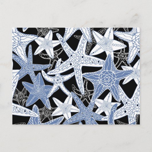 Doodles Starfish Patroon nautisch leuk briefkaart (Voorkant)