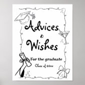 Doodles stijl Hand getrokken Afstuderen Adviezen & Poster (Voorkant)