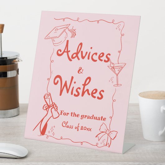 Doodles stijl Hand getrokken Afstuderen Adviezen & Reclamebord Met Voetstuk (Insitu)