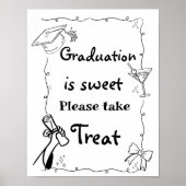 Doodles stijl Hand getrokken Afstuderen geschenken Poster (Voorkant)